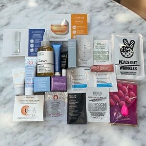 NEW Skincare Lot Samples Kiehls Alpyn Laneige Fenty Dennis Gross Paula’s Sunday